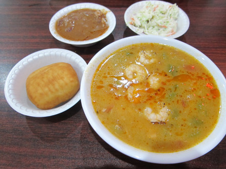 Gumbo and side dishes