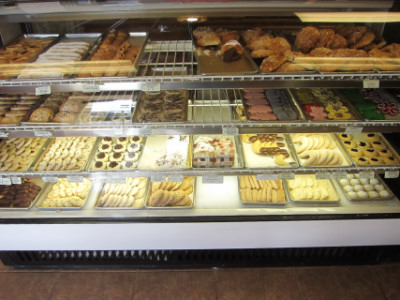 Display case of cookies