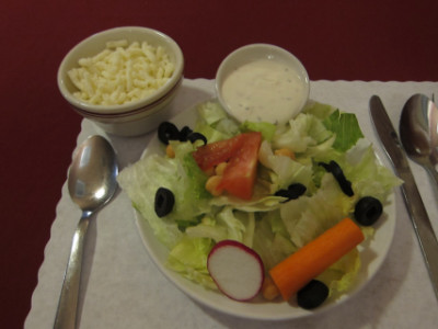 Salad with cheese added by special request