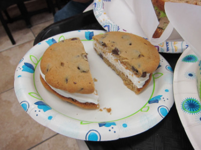 Chocolate chip sandwich