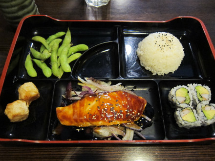 Salmon teriyaki lunch