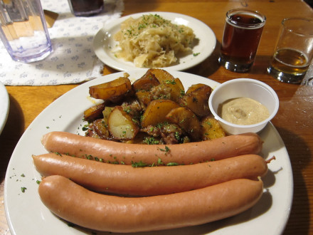 Frankfurters from the sausage sampler