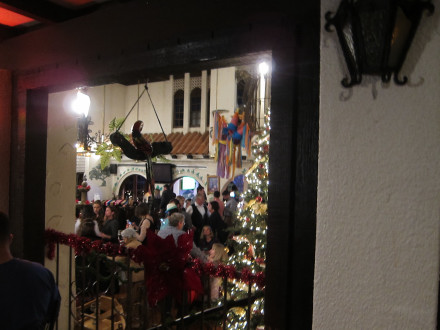 The inside courtyard frequently hosts large parties