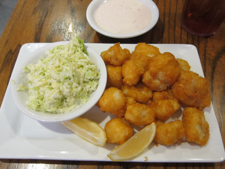 Beer battered fish bites