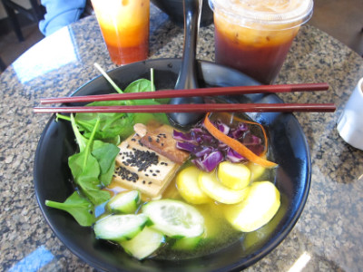 Ramen with Thai tea