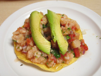 Ceviche tostada