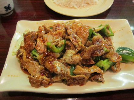 Pork with garlic sauce