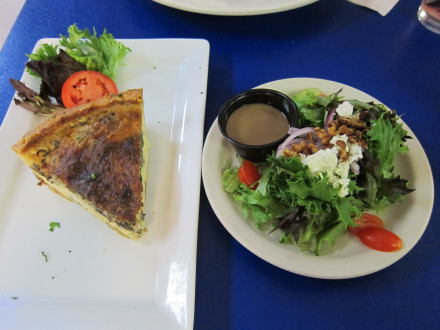 Quiche and salad from Le Rendez-vous