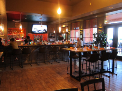 The dining room and bar area