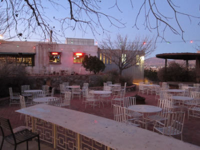 The outdoor patio